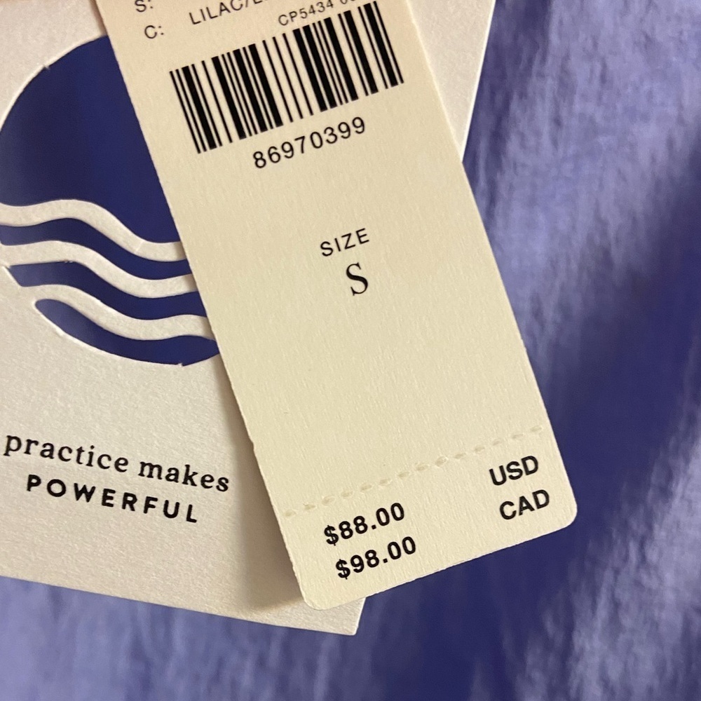 Daily Practice Anthropologie lilac pullover active top nylon oversized Small NWT - Picture 10 of 11